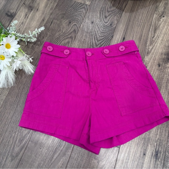 Anthropologie Maeve Women’s Fuchsia Shorts stretch Size 2 - Picture 2 of 9